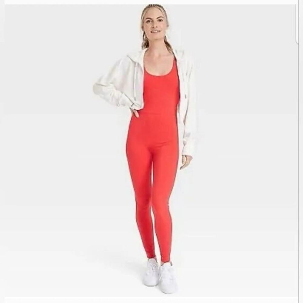 All In Motion Red Workout Jumpsuit